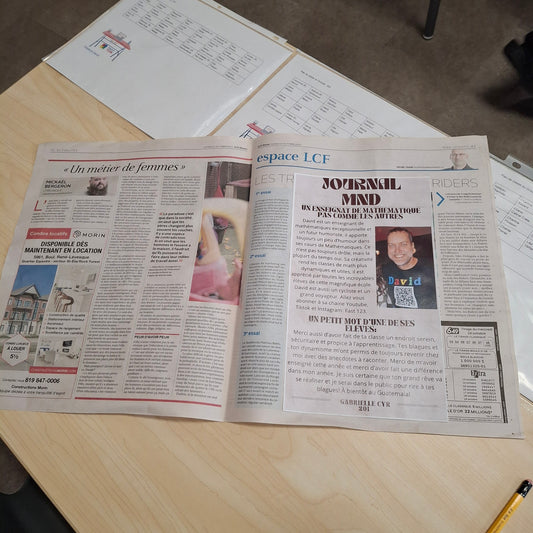 David in the newspaper?